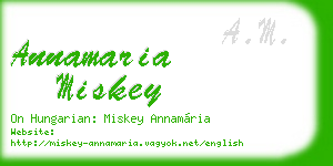 annamaria miskey business card