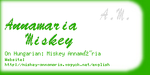 annamaria miskey business card